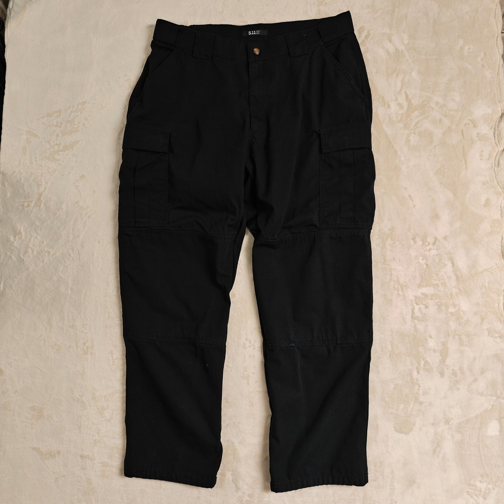 5.11 Tactical Mens Black Cargo Pants Ripstop 74003-019 Extra Large Regular